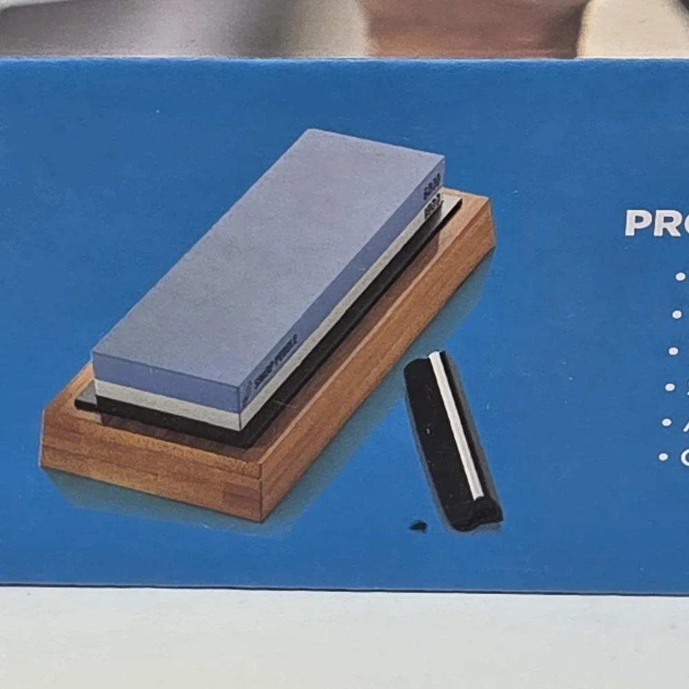 New Sharp Pebble Premium WhiteStone Sharpening Stone Bamboo Base 1000/6000 Grit